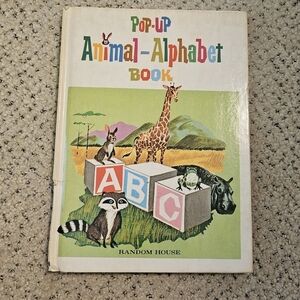 Random House Pop-Up Animal Alphabet Book Vintage 70's Collectible